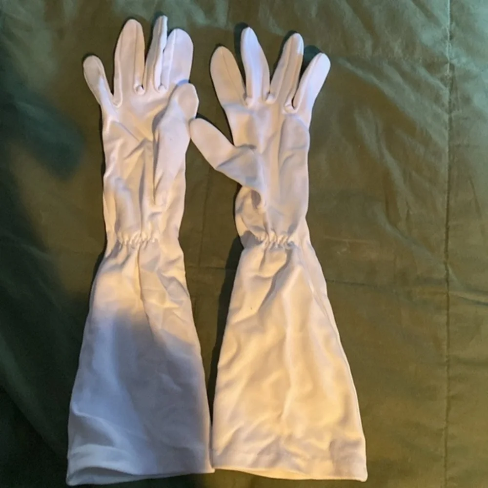 Ladies Long White Church Gloves